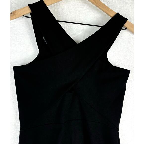 NWOT Mason Bodycon Criss Cross Cutout Dress Size Small in Black Keyhole Front - Picture 2 of 7